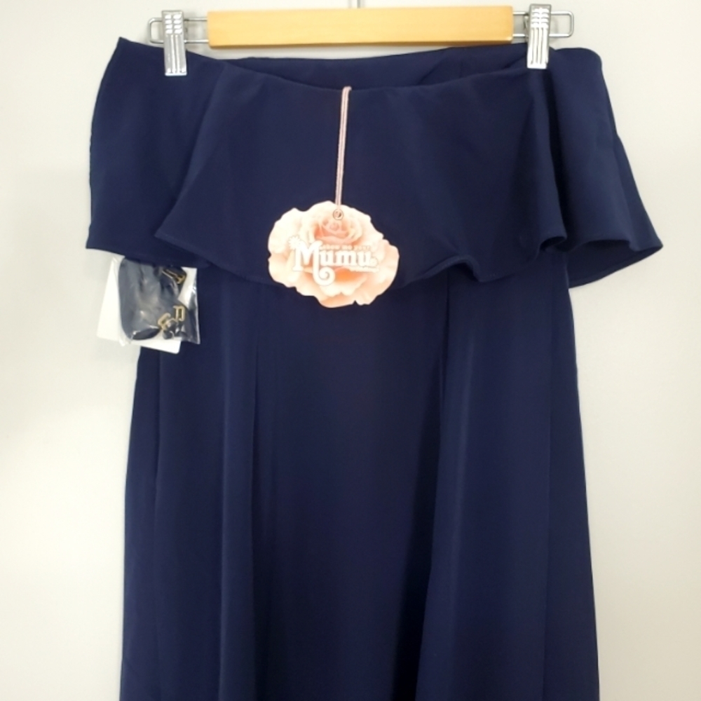 show ME YOUR MUMU MONACO RUFFLE MAXI GOWN DRESS NEW W/TAGS - Picture 11 of 15